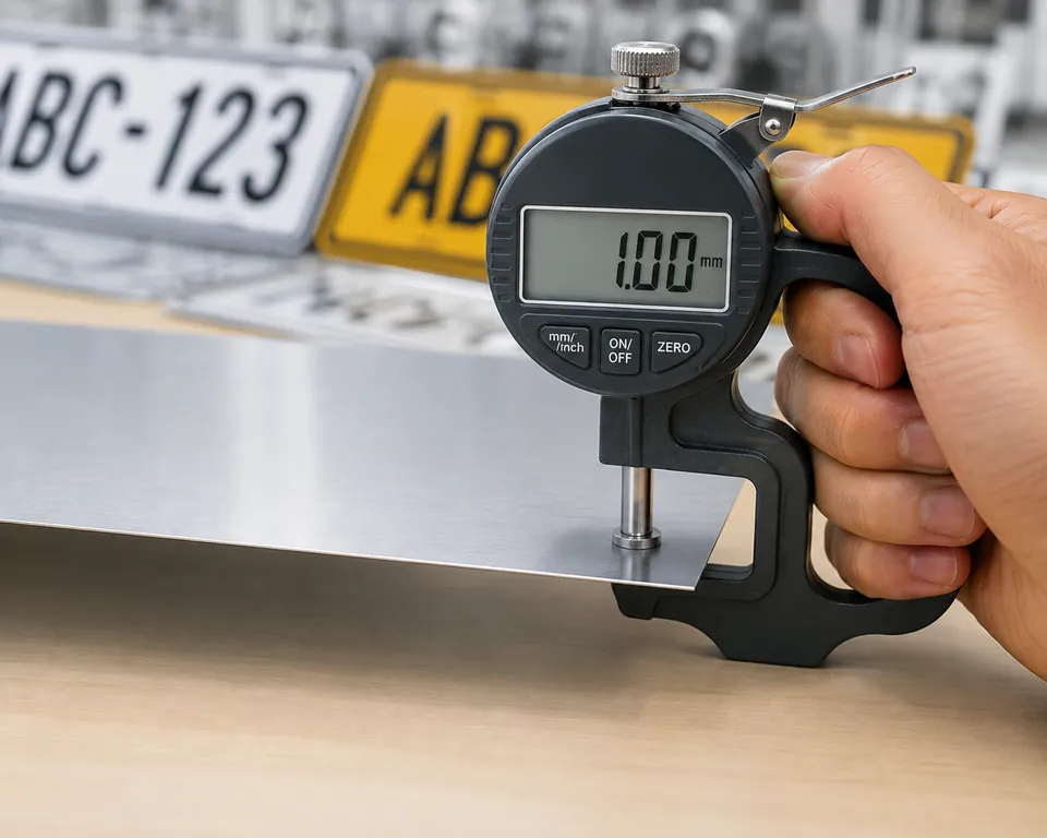 Aluminum plate thickness inspection